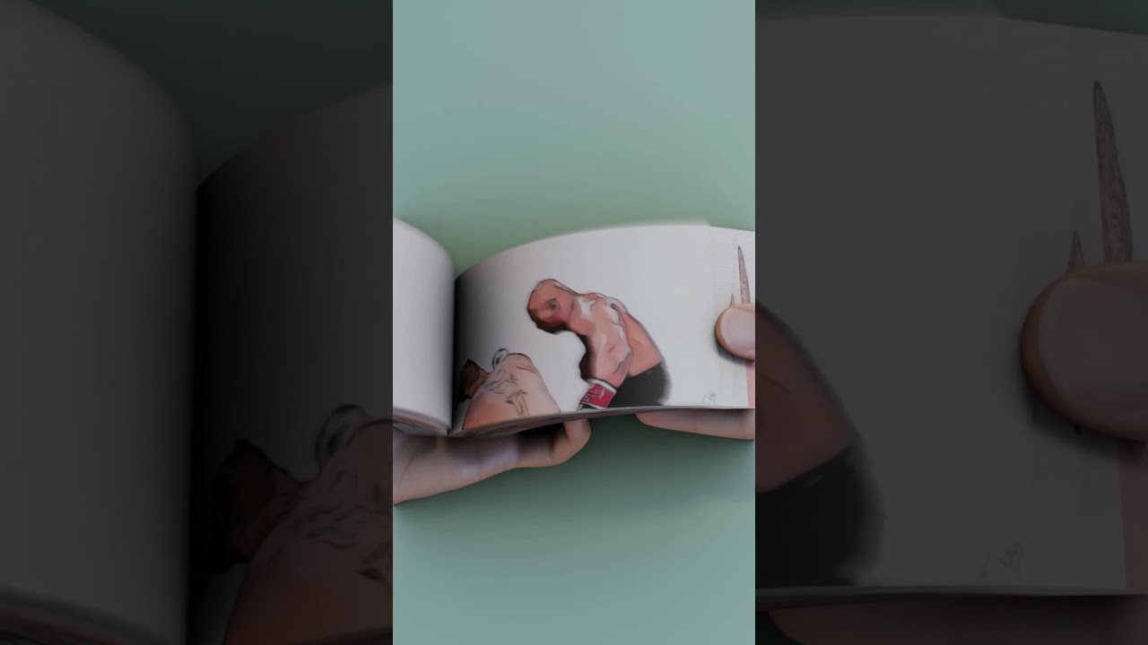 Mike Tyson vs Jake Paul - Slow Motion Combat Flipbook #Creativity #Flipbook #MikeTyson #JakePaul