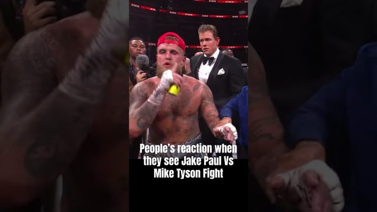 People reaction to Mike Tyson Vs Jake Paul Fight #boxing #miketyson