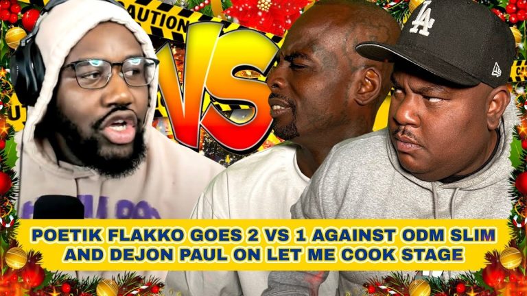 Poetik Flakko Goes 2 vs 1 Against ODM Slim and Dejon Paul on Let Me Cook Stage